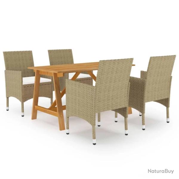 Ensemble � manger de jardin 5 pcs Beige alsavelo