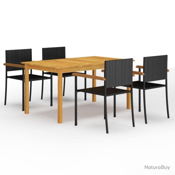 Ensemble � manger de jardin 5 pcs Noir