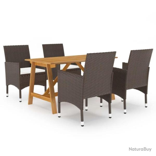 Ensemble � manger de jardin 5 pcs Marron