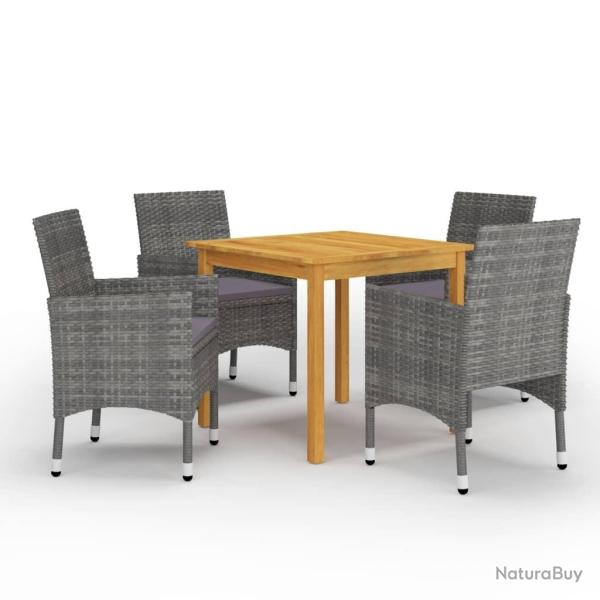 Ensemble � manger de jardin 5 pcs Gris alsavelo