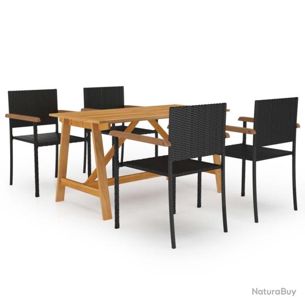 Ensemble � manger de jardin 5 pcs Noir