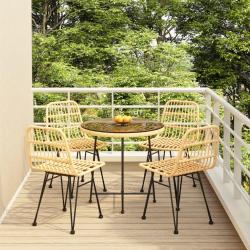 Ensemble &agrave; manger de jardin 5pcs R&eacute;sine tress&eacute;e