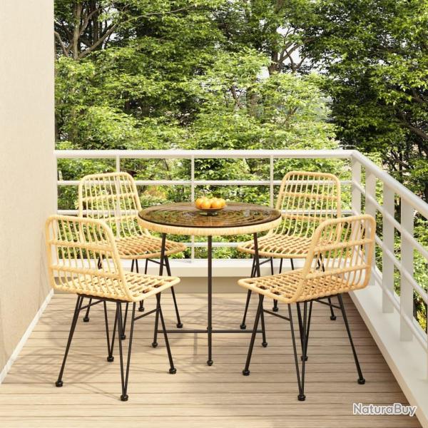 Ensemble � manger de jardin 5pcs R�sine tress�e