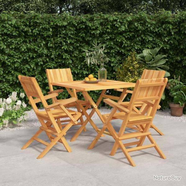 Ensemble � manger de jardin 5 pcs Bois de teck massif