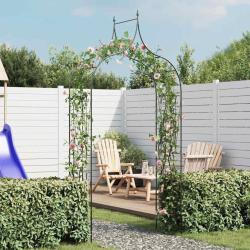 Arche de jardin Design de piquet plantes grimpantes Vert fonc&eacute; alsavelo