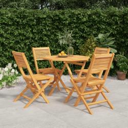 Ensemble &agrave; manger de jardin 5 pcs Bois de teck massif