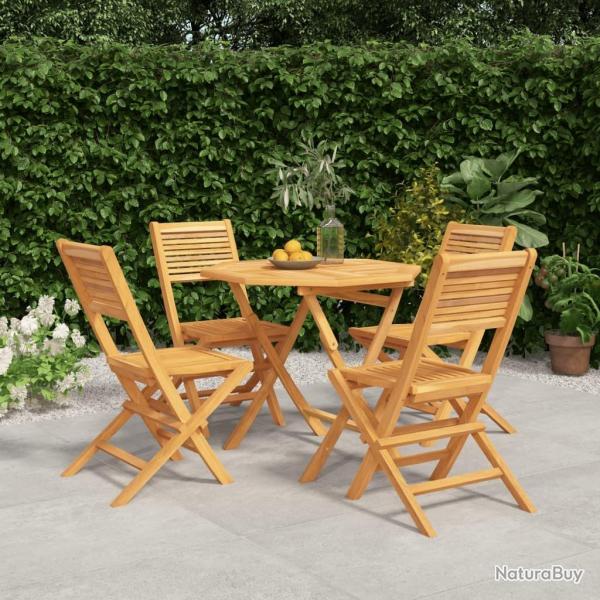 Ensemble � manger de jardin 5 pcs Bois de teck massif alsavelo