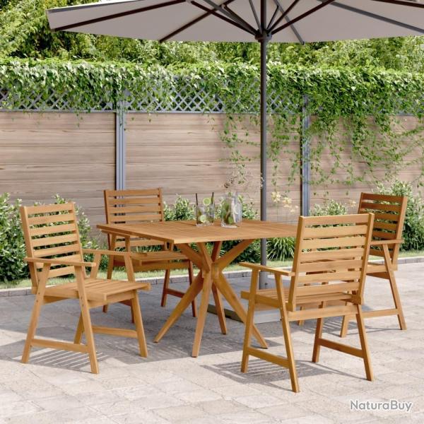 Ensemble � manger de jardin 5 pcs Bois d'acacia solide alsavelo