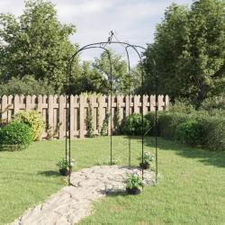 Arche de jardin Noir &Oslash;180x255 cm Acier
