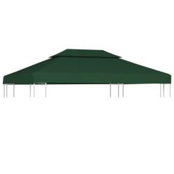 Recouvrement de remplacement d'auvent 310 g/m&sup2; 3 x 4 m Vert