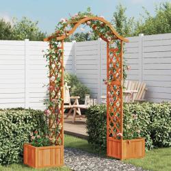 Pergola de jardin avec jardini&egrave;re Bois pin massif