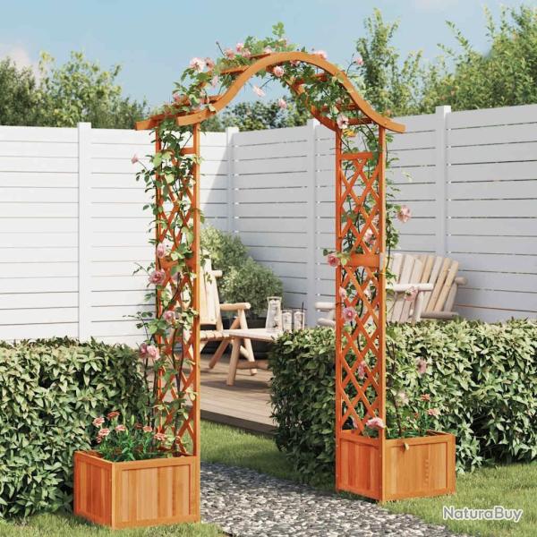 Pergola de jardin avec jardini�re Bois pin massif