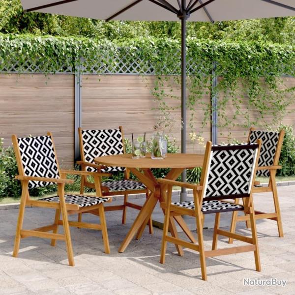 Ensemble � manger de jardin 5 pcs Bois d'acacia solide alsavelo