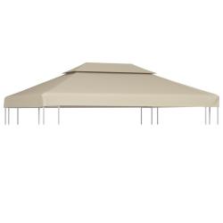 Recouvrement de remplacement d'auvent 310 g/m&sup2; Beige 3 x 4 m