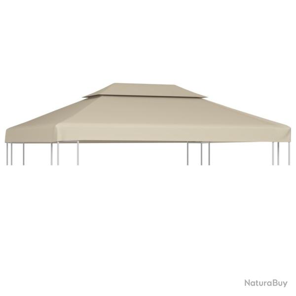 Recouvrement de remplacement d'auvent 310 g/m Beige 3 x 4 m alsavelo