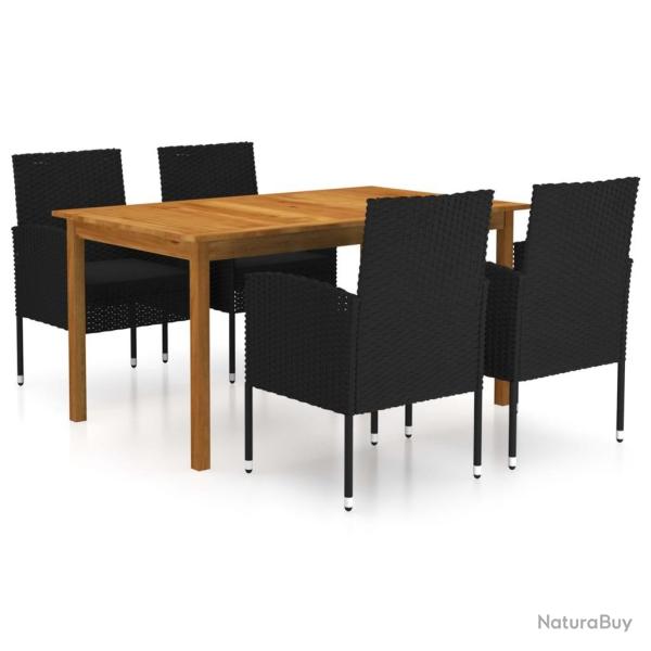 Ensemble � manger de jardin 5 pcs Noir