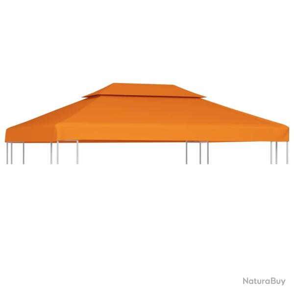 Recouvrement de remplacement d'auvent 310 g/m� Orange 3x4 m