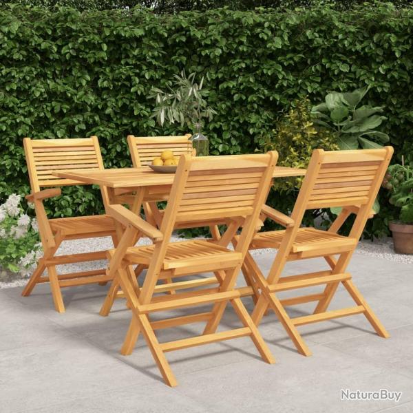 Ensemble � manger de jardin 5 pcs Bois de teck massif alsavelo