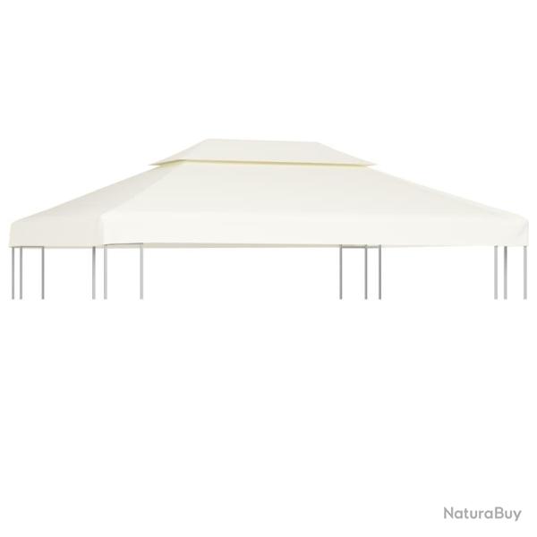 Recouvrement de remplacement d'auvent 310 g/m� Blanc cr�me 3x4m alsavelo