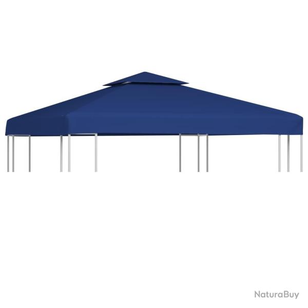 Recouvrement de remplacement d'auvent 310 g/m� 3x3 m Bleu fonc�