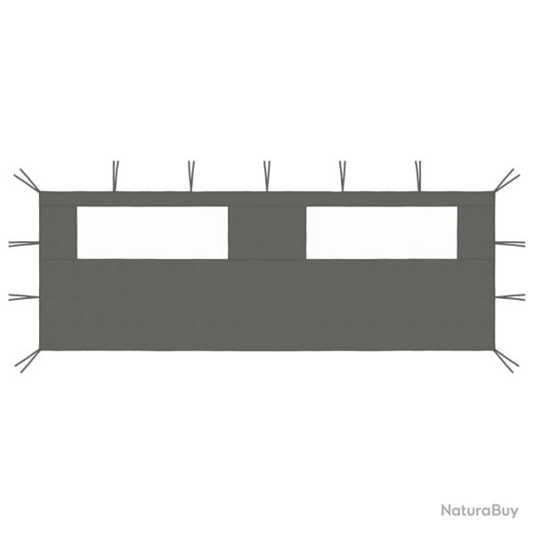 Paroi lat�rale de belv�d�re avec fen�tres 6x2 m Anthracite