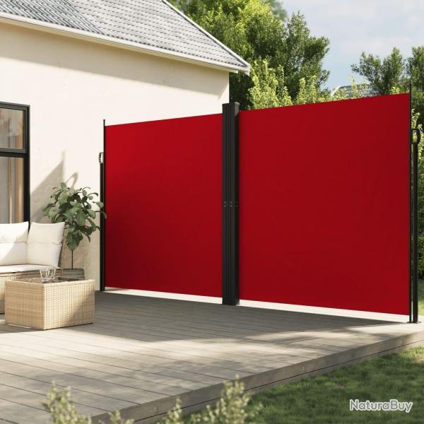 Auvent latral rtractable Rouge 220x1200 cm alsavelo