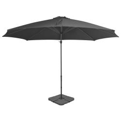 Parasol de jardin avec base portable anthracite