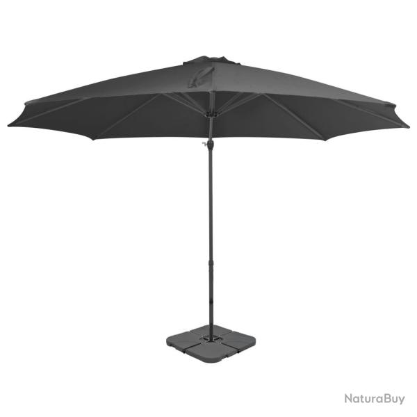Parasol de jardin avec base portable anthracite