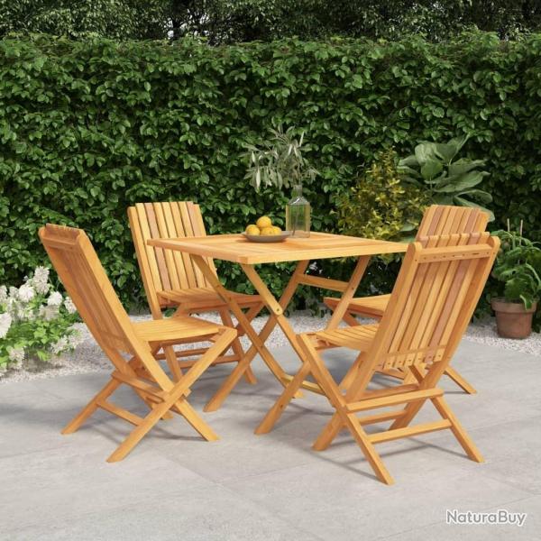 Ensemble � manger de jardin 5 pcs Bois de teck massif alsavelo