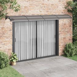 Auvent de porte Noir 400x75 cm Polycarbonate
