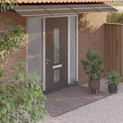 Auvent de porte Noir 350x75 cm Polycarbonate