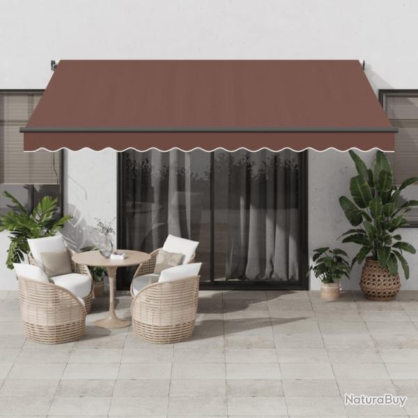 Auvent manuel r�tractable marron 400x350 cm