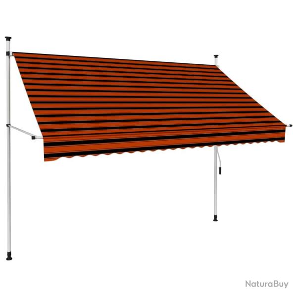Auvent manuel r�tractable 250 cm Orange et marron