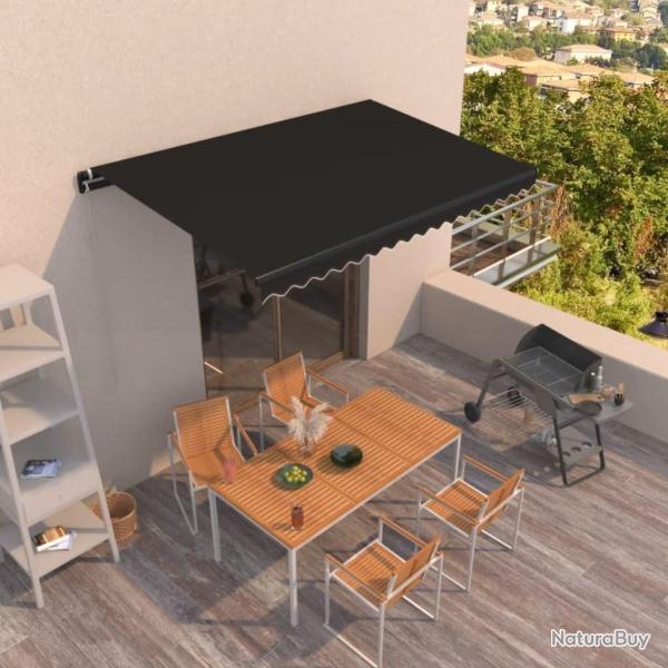 Auvent manuel rtractable 400x350 cm Anthracite alsavelo