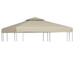 Recouvrement de remplacement d'auvent 310 g/m&sup2; Beige 3x3 m