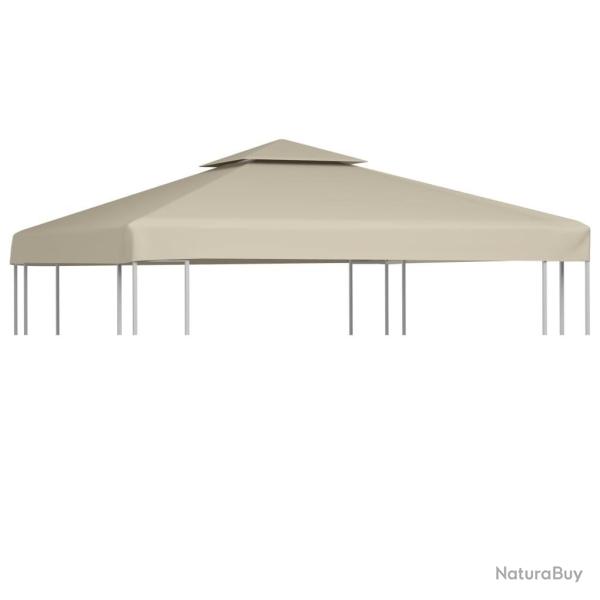Recouvrement de remplacement d'auvent 310 g/m� Beige 3x3 m
