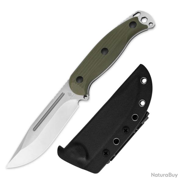 Couteau Kizer Ursa Major OD Green Clip Point Lame Acier AEB-L Manche G10 Etui Kydex KI1082A2