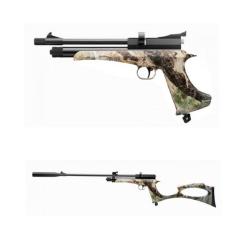 Pistolet &agrave; plombs Camo 6J adaptable en carabine 8 Joules 4,5mm 9 coups CO2 avec silencieux