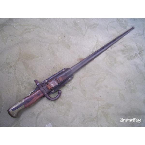 baionnelle Gras 1874 avec fourreau et gousset