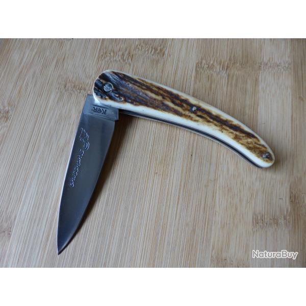 Couteau pliant r�gional CAUSSADAIS KERMARCK Bois de cerf Comme Neuf France