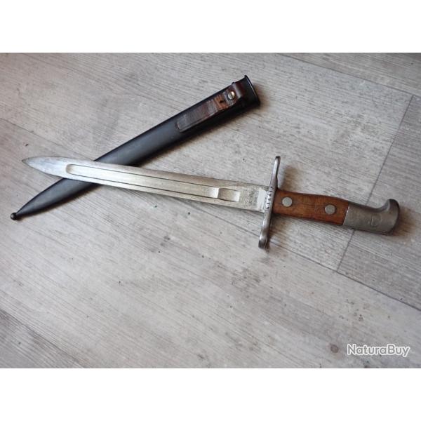 416413 Baionnette Suisse pour fusil Rubin Schmidt 1889, 89/96 - Mdle 1900