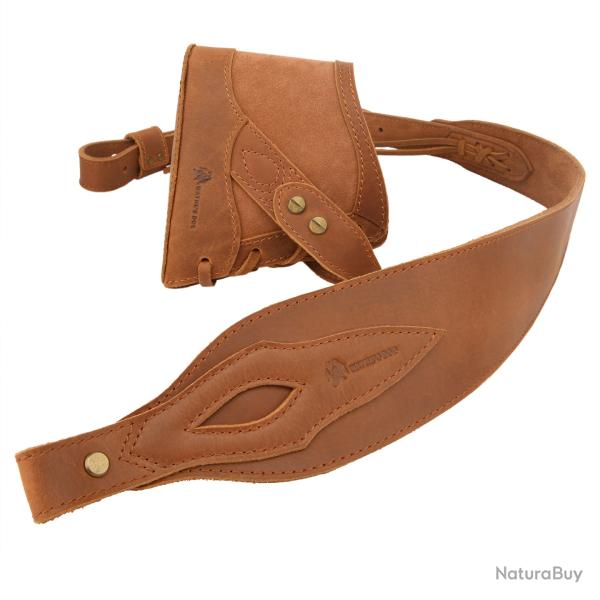 Sangle de fusil de chasse entirement en cuir --*MARRON  LIVRAISON GRATUITE !!!