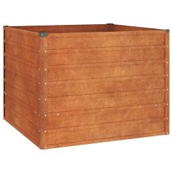 Jardini&egrave;re bac lit sur&eacute;lev&eacute; plantes fleurs terrasse jardin de jardin rouill&eacute; 100 x 100 x 77 cm acie