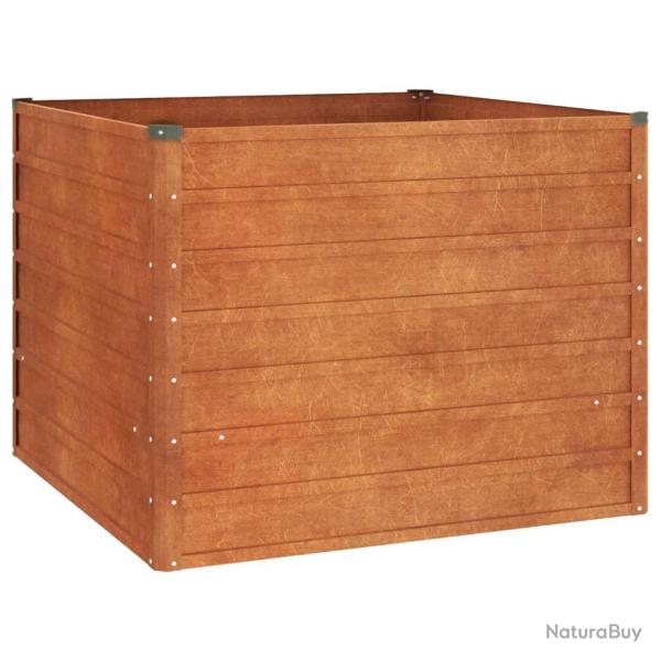 Jardini�re bac lit sur�lev� plantes fleurs terrasse jardin de jardin rouill� 100 x 100 x 77 cm acie