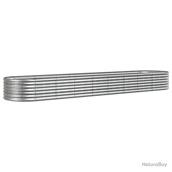 Jardini�re bac lit sur�lev� plantes fleurs terrasse jardin de jardin acier enduit de poudre argent�