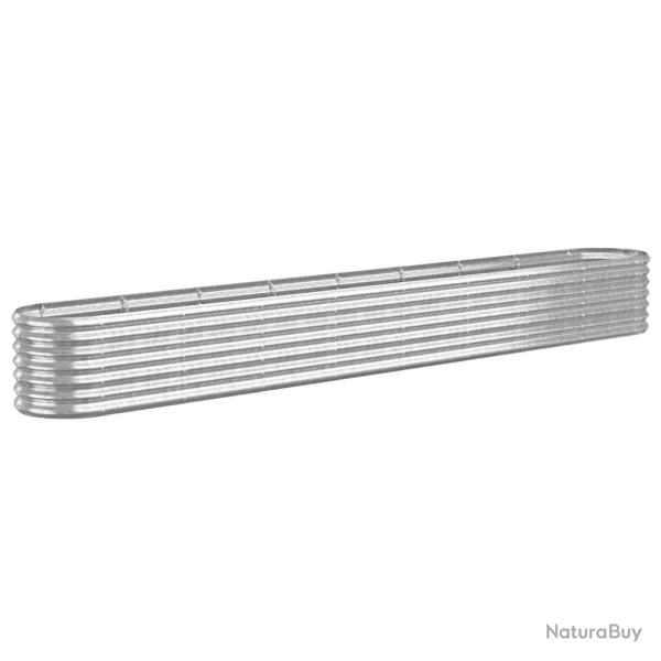 Jardini�re bac lit sur�lev� plantes fleurs terrasse jardin de jardin acier enduit de poudre argent�