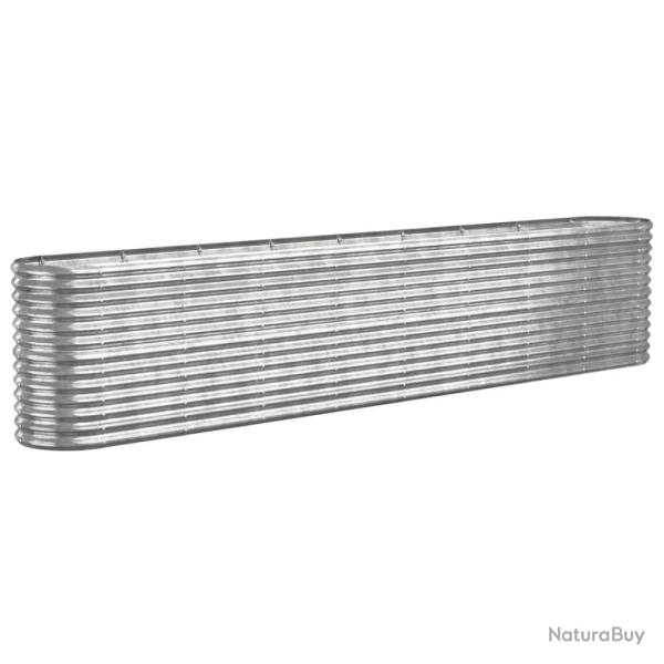 Jardini�re bac lit sur�lev� plantes fleurs terrasse jardin de jardin acier enduit de poudre argent�