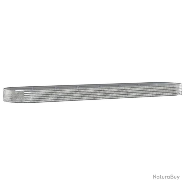 Jardini�re bac lit sur�lev� plantes fleurs terrasse jardin de jardin acier enduit de poudre argent�