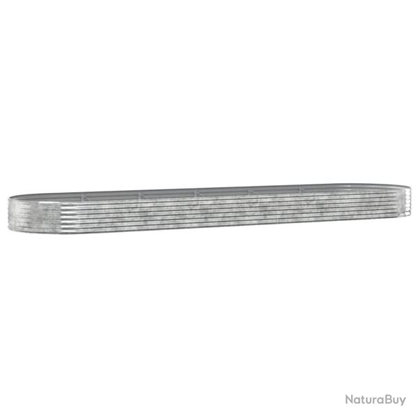 Jardini�re bac lit sur�lev� plantes fleurs terrasse jardin de jardin acier enduit de poudre argent�