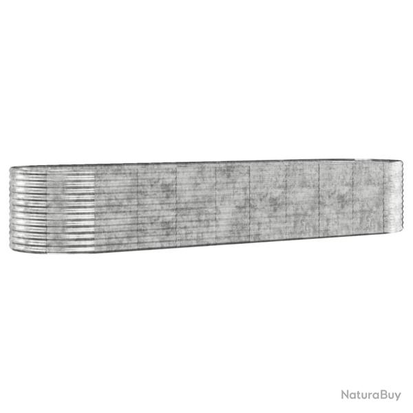 Jardini�re bac lit sur�lev� plantes fleurs terrasse jardin de jardin acier enduit de poudre argent�